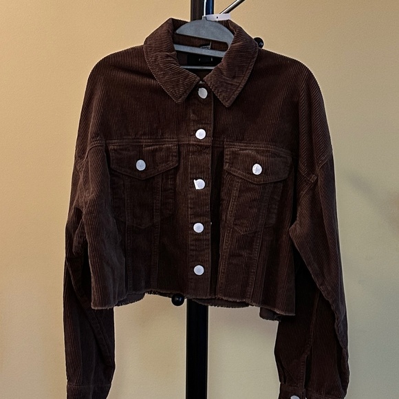 Forever 21 NWT Cropped Corduroy Jacket (L) - Picture 1 of 14